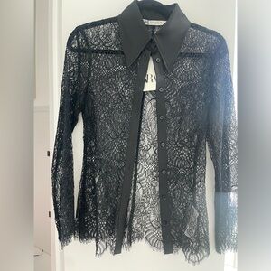 Black lace blouse